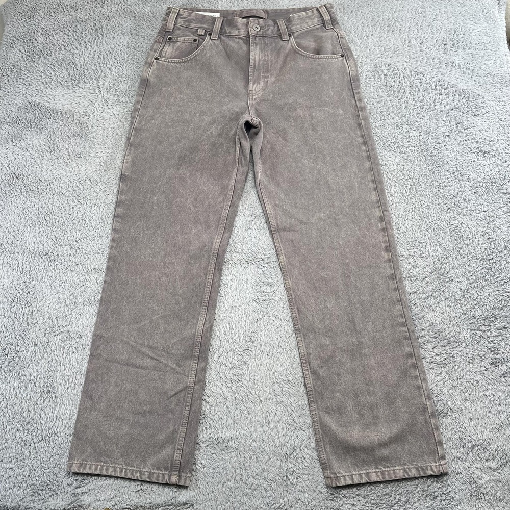 Zara Jeans Mens 31 Measures 32x32 Gray Stonewashed Straight Denim Casual
